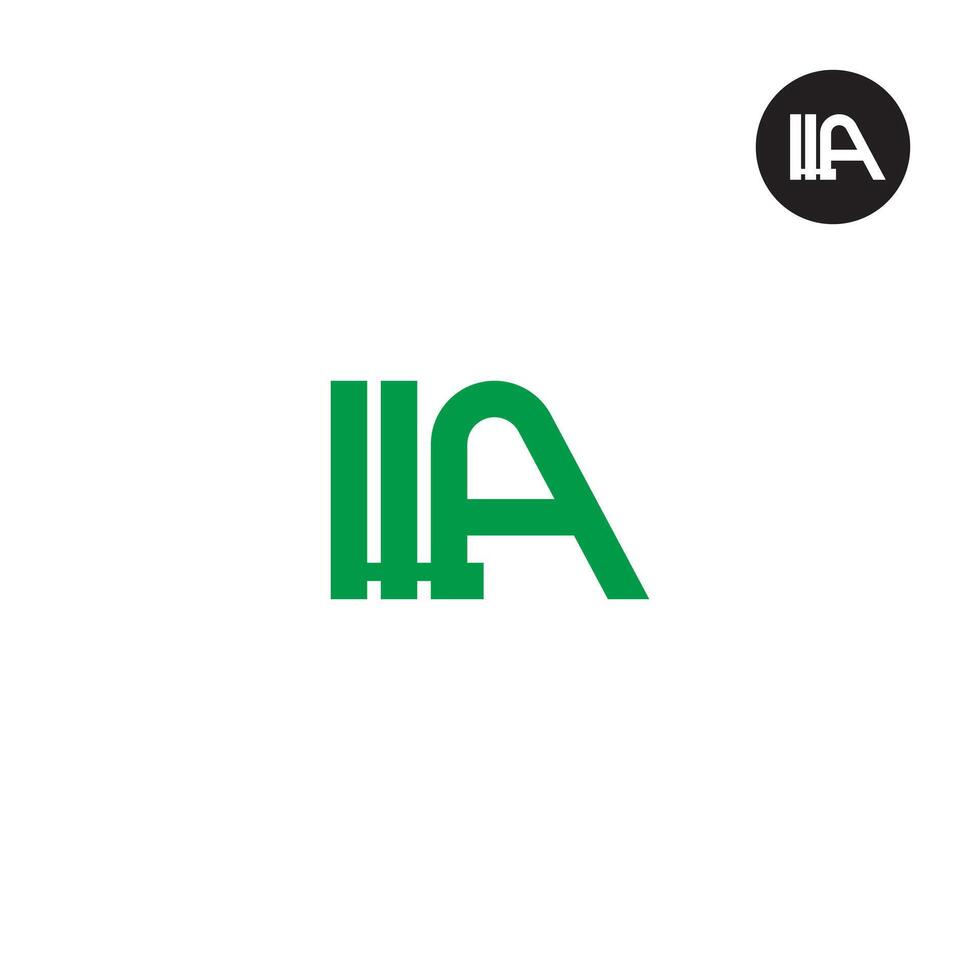 Initialen lia Monogramm Logo Design vektor