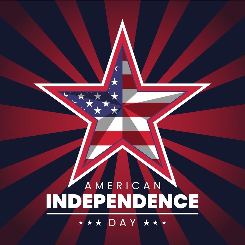 USA Unabhängigkeit Tag 4 .. von Juli Gruß Karte oder Banner vektor