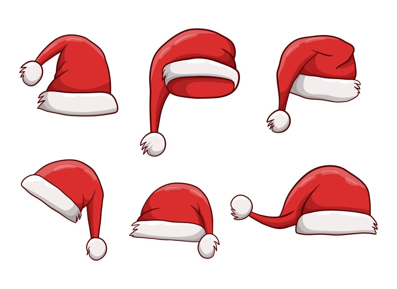 Weihnachtsmütze Vektor-Design-Illustration isoliert auf weißem Hintergrund vektor