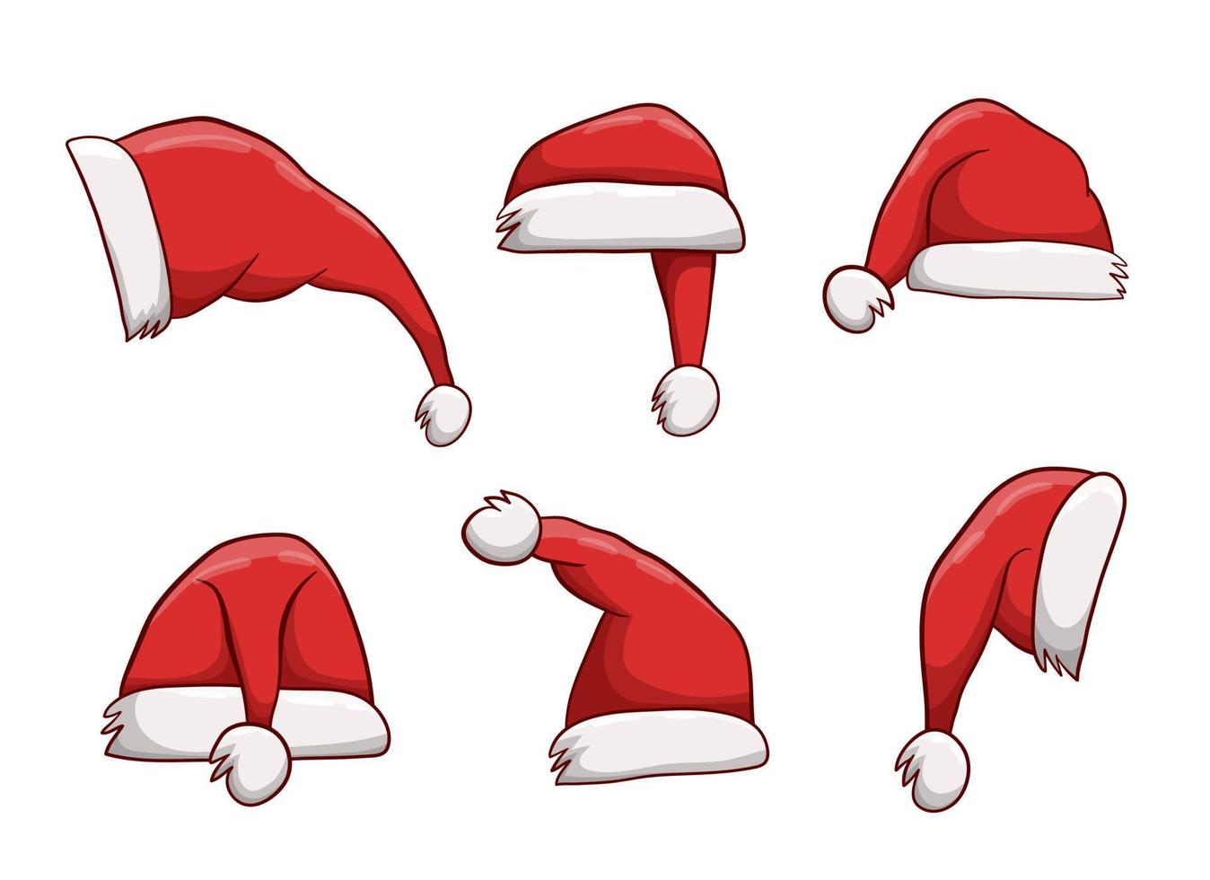 Weihnachtsmütze Vektor-Design-Illustration isoliert auf weißem Hintergrund vektor
