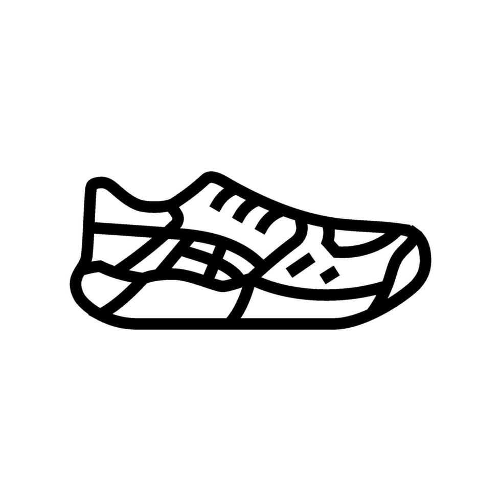 sportlich Schuhe Kleidung Linie Symbol Illustration vektor