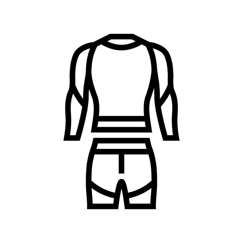 Fitnessstudio tragen Kleidung Linie Symbol Illustration vektor