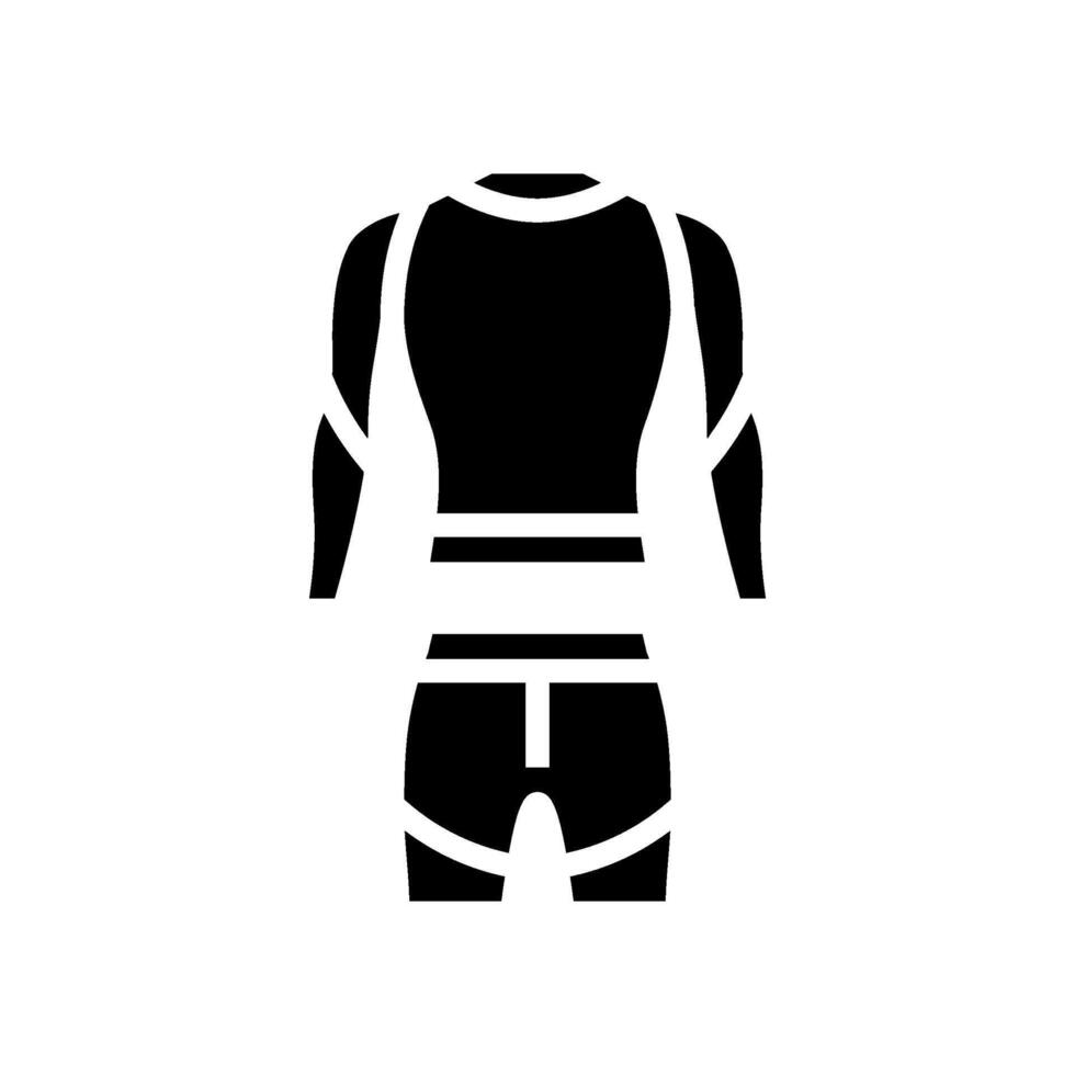 Fitnessstudio tragen Kleidung Glyphe Symbol Illustration vektor