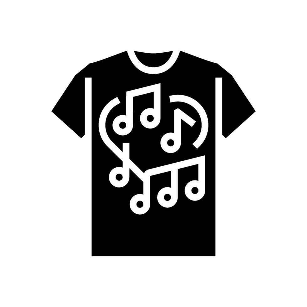 Band T-Shirt Glyphe Symbol Illustration vektor