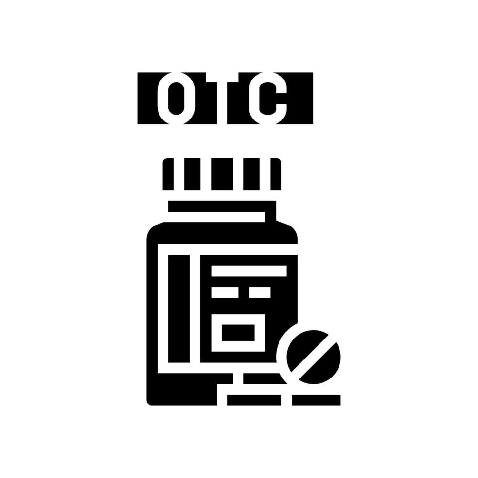 Über Zähler otc Medikamente Glyphe Symbol Illustration vektor