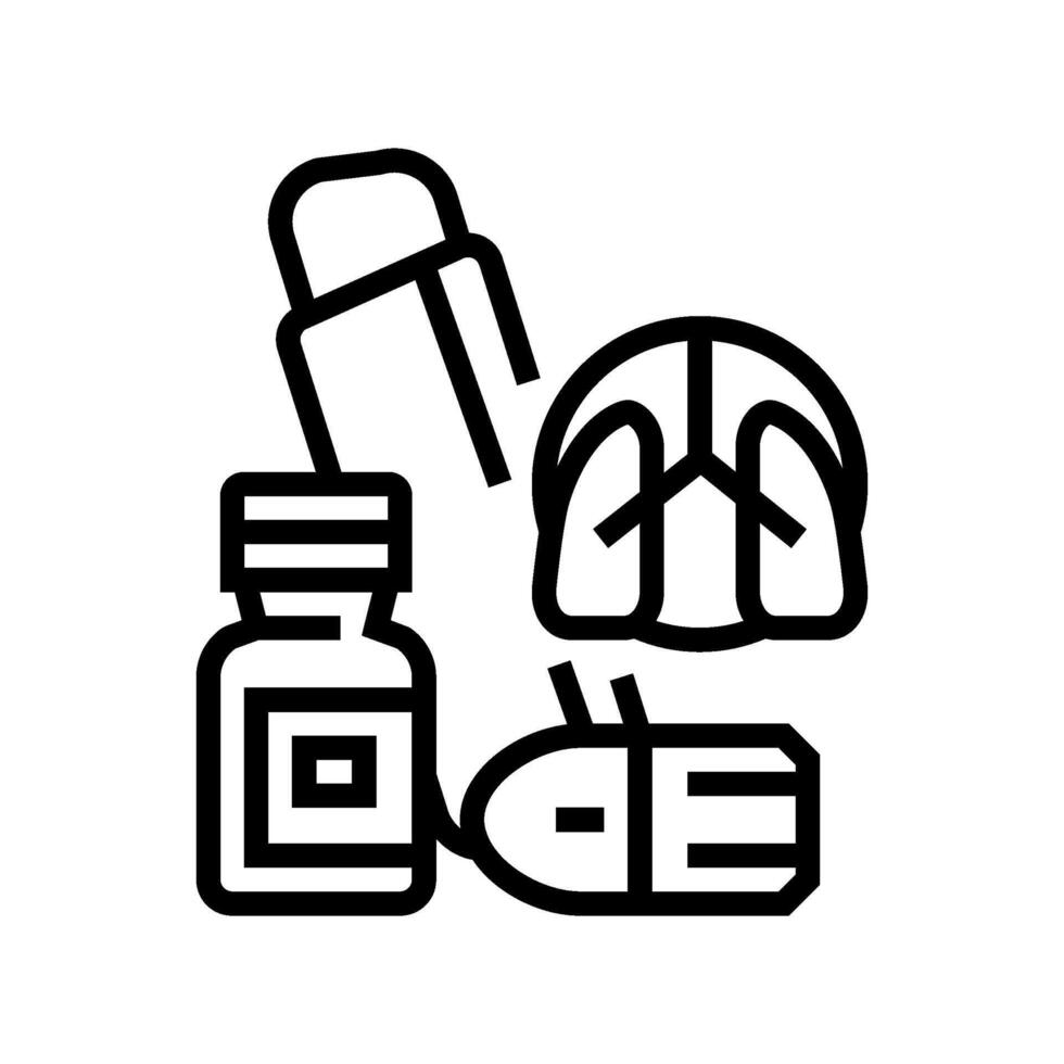 Bronchodilatatoren Medikamente Apotheke Linie Symbol Illustration vektor