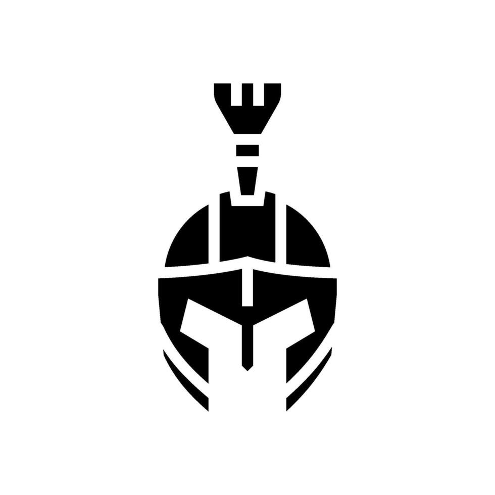 Helm Soldat römisch griechisch Glyphe Symbol Illustration vektor