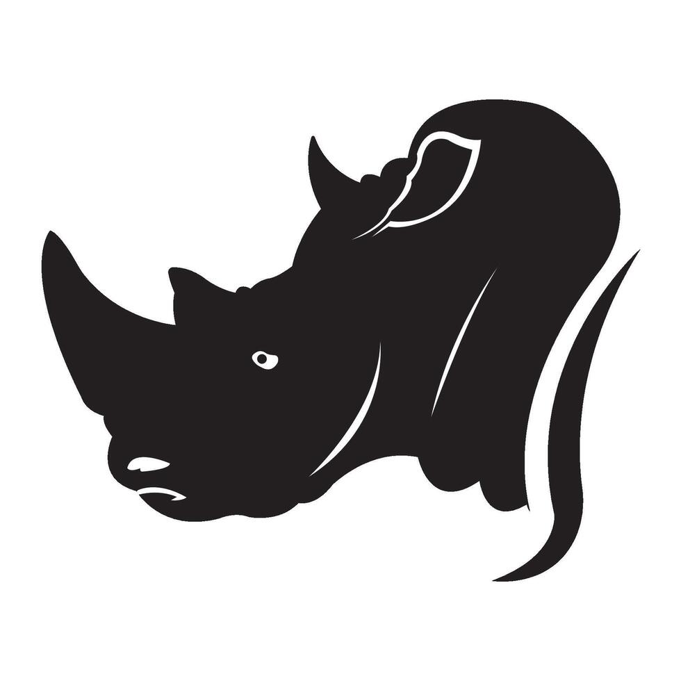 Nashorn Symbol Illustration Design Vorlage vektor