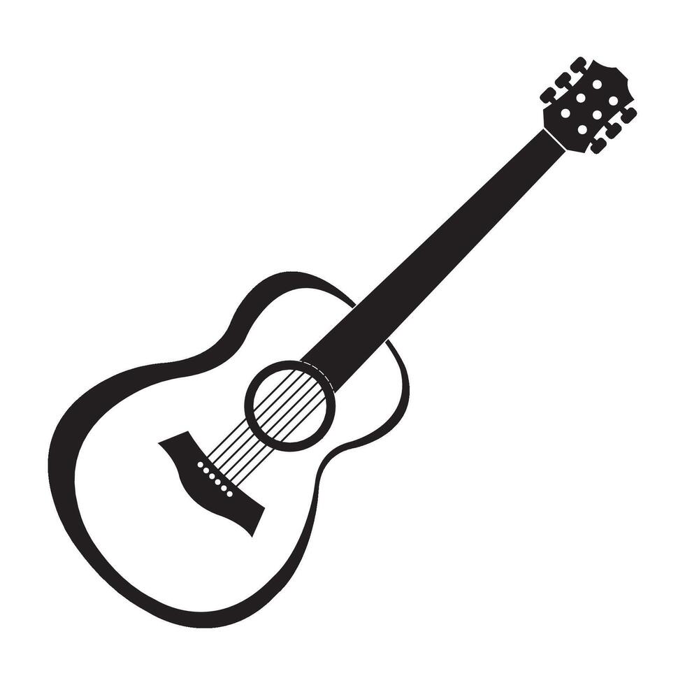 Gitarre Symbol Illustration Design Vorlage vektor
