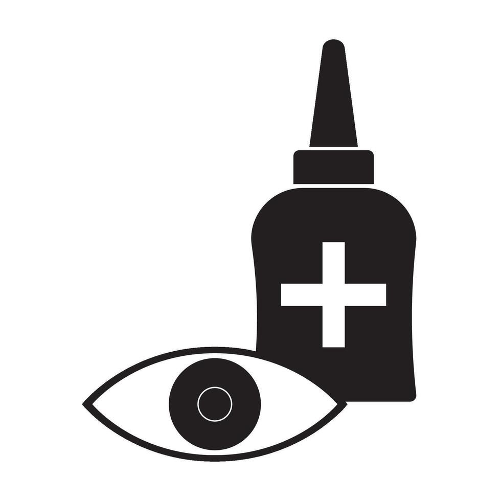 Auge Tropfen Symbol Illustration Design Vorlage vektor