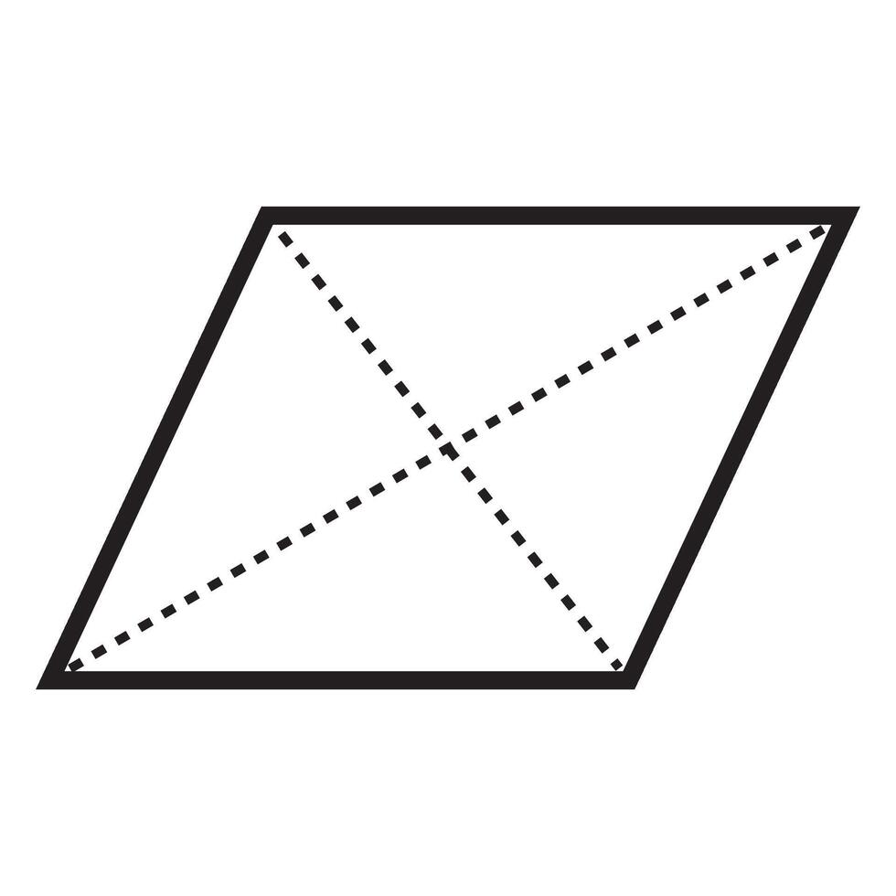 Parallelogramm Symbol Illustration Design Vorlage vektor