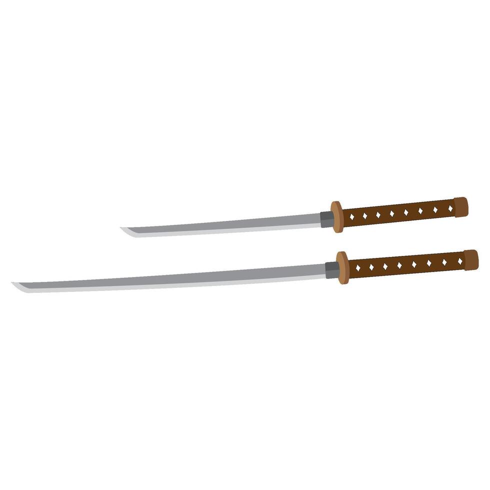 Katana Schwert Symbol Illustration Design Vorlage vektor