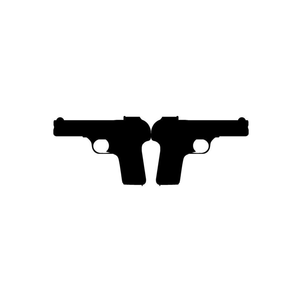 Silhouette Pistole oder Pistole Gewehr Pistole zum Kunst Illustration, Logo, Piktogramm, Webseite oder Grafik Design Element vektor