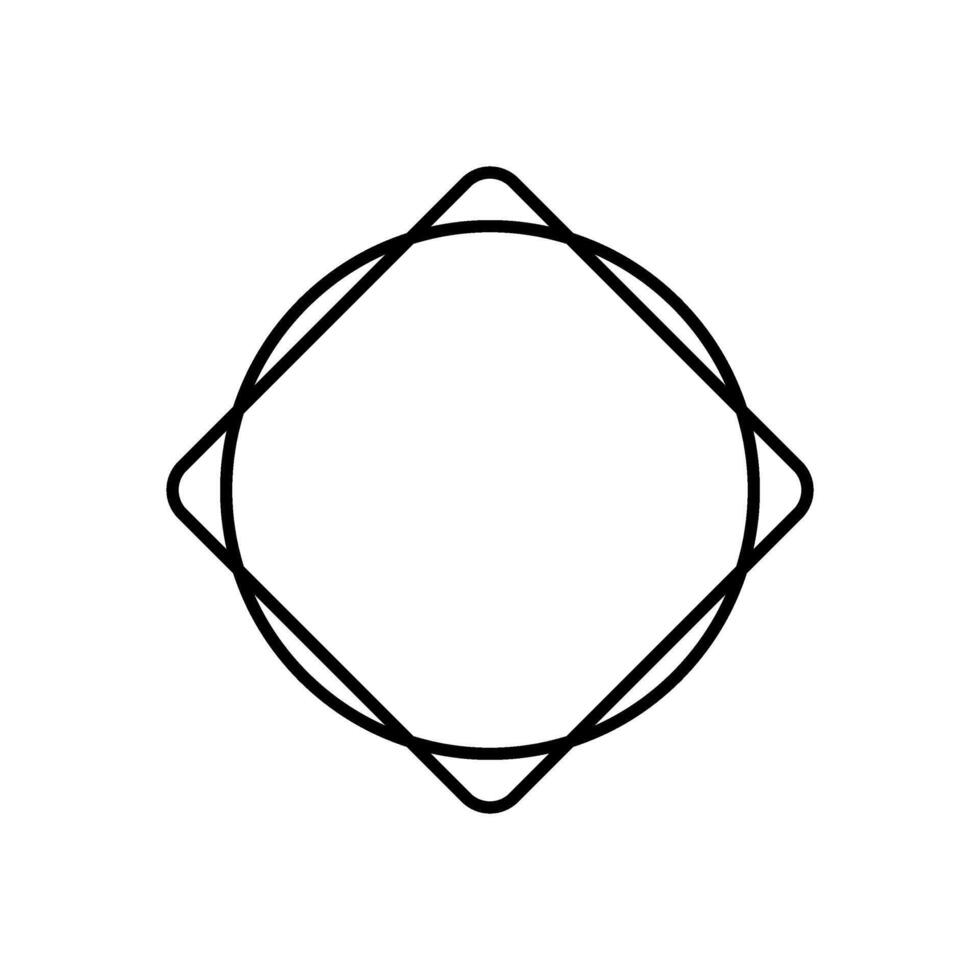 Kreis und Rhombus gestalten Komposition, können verwenden zum Logo Gramm, Apps, Webseite, Dekoration, aufwendig, Rahmen arbeiten, Abdeckung, Kunst Illustration, oder Grafik Design Element vektor