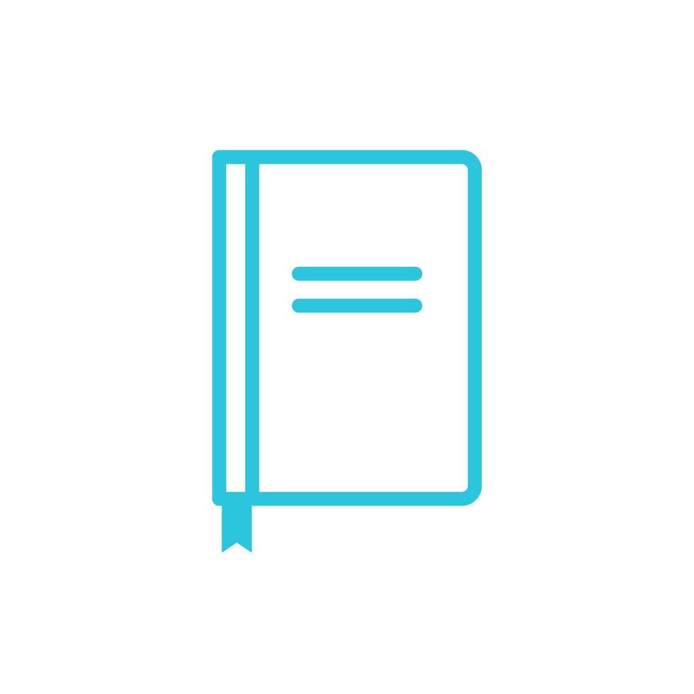 Startseite Buch Symbol, isoliert auf Weiß Hintergrund. von Blau Symbol Satz. vektor