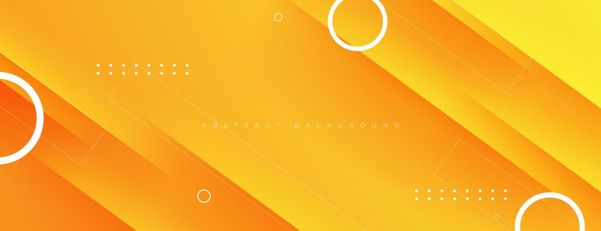 Gelb Orange Gradient geometrisch Hintergrund mit Linien und Kreis Formen zum Banner, Netz, Hintergrund, Poster, usw. vektor