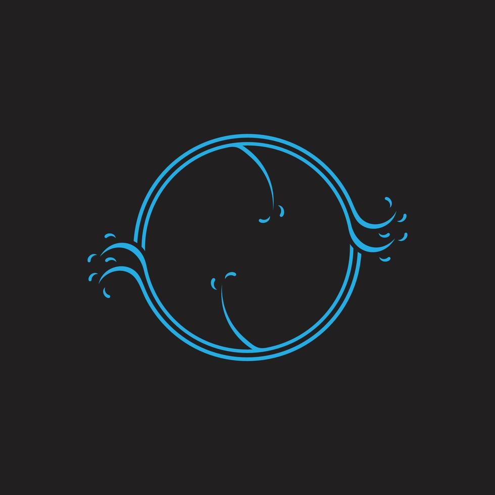 cirkel ränder vågor form symbol logotyp vektor