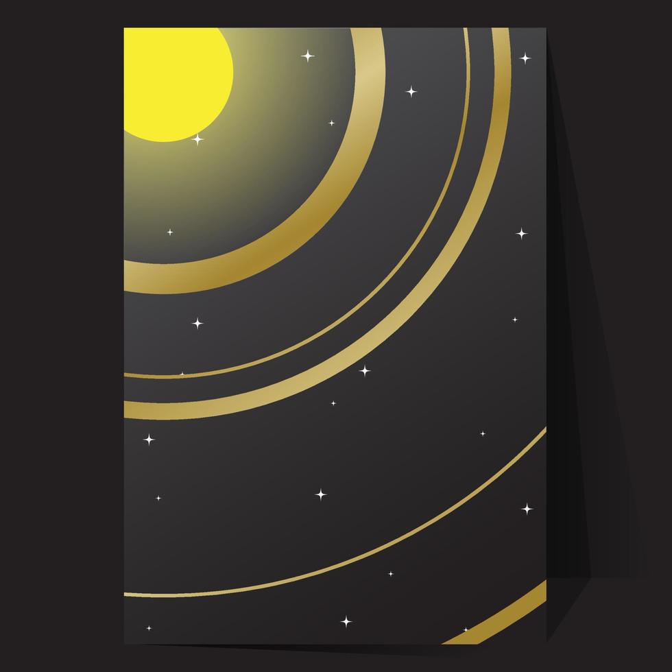nyanser av gyllene färg. futuristisk mable affisch med gradient mesh. vektor