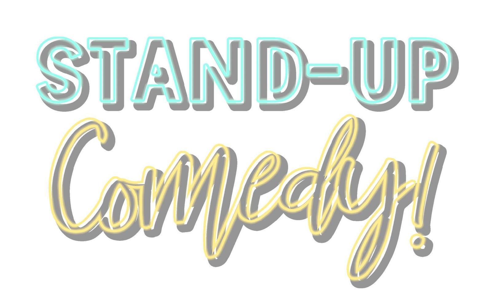 Stand-Up-Comedy-Schriftdesign vektor