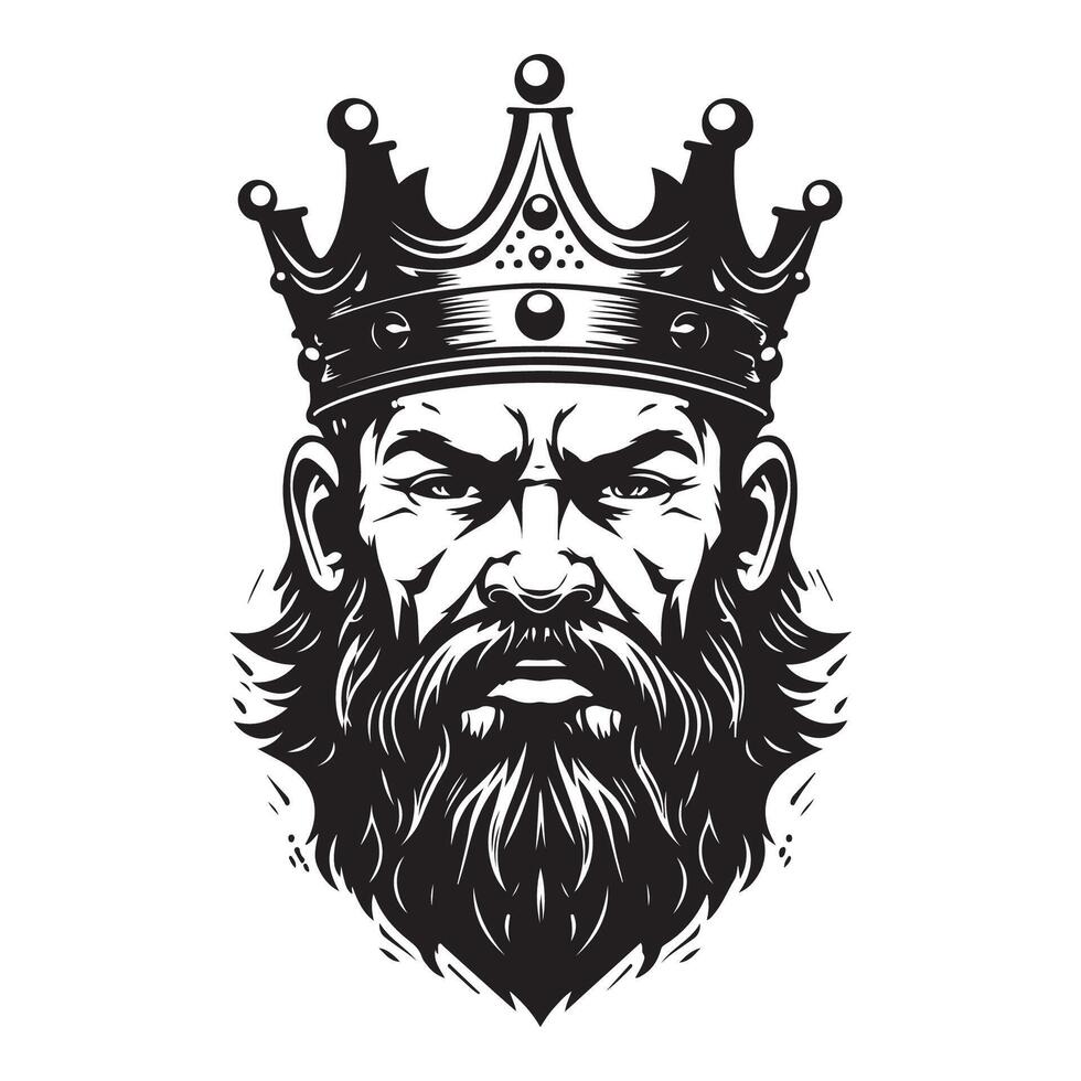 königlich Wut ikonisch wütend König Logo vektor