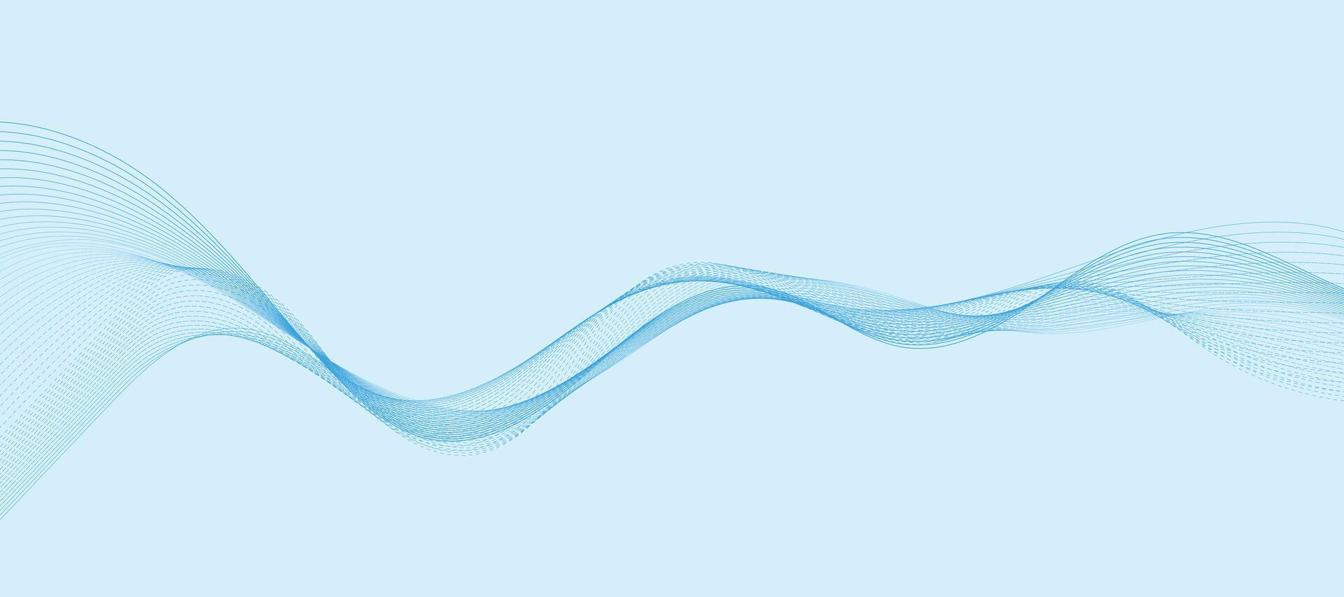 abstrakt modern Hintergrund mit Blau wellig Linien und Partikel. Technologie Hintergrund. vektor