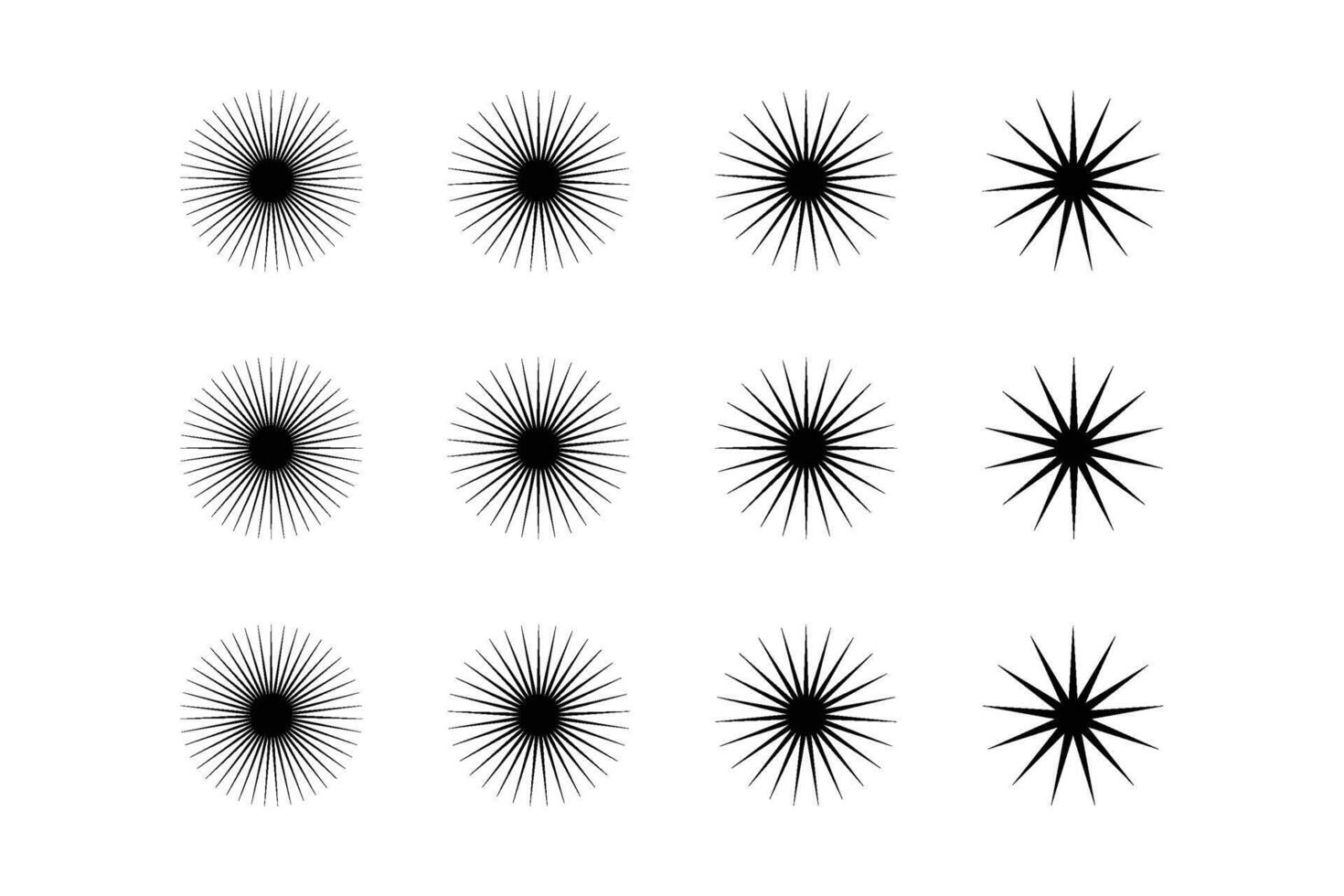 abstrakt funkeln gestalten Symbol Zeichen Piktogramm Symbol visuell Illustration einstellen vektor