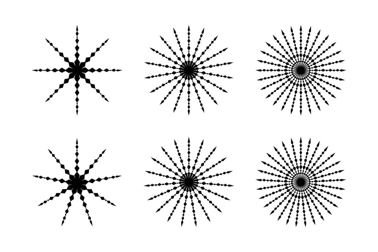 abstrakt gnistra form symbol tecken piktogram symbol visuell illustration uppsättning vektor