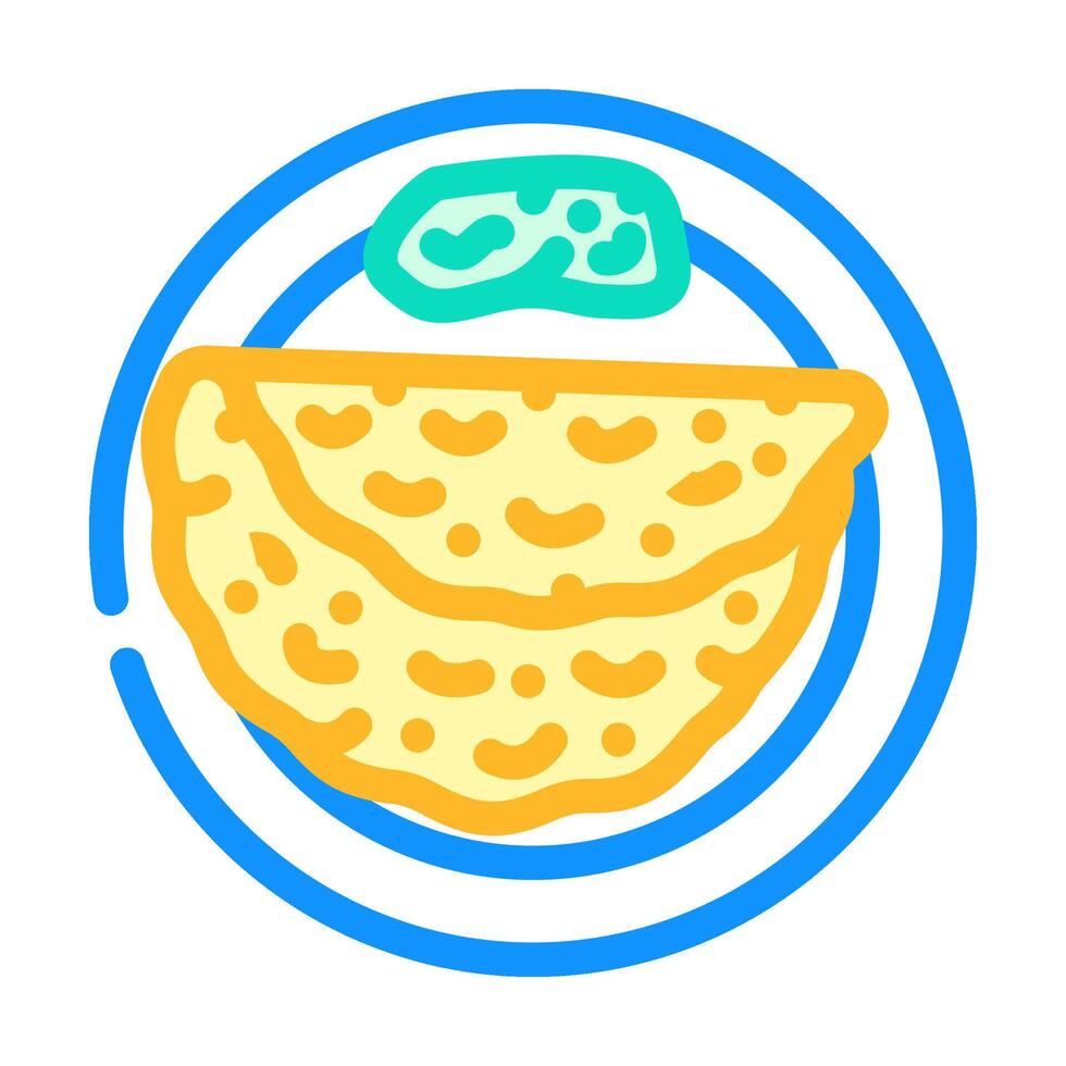 Roti Brot indisch Küche Farbe Symbol Illustration vektor