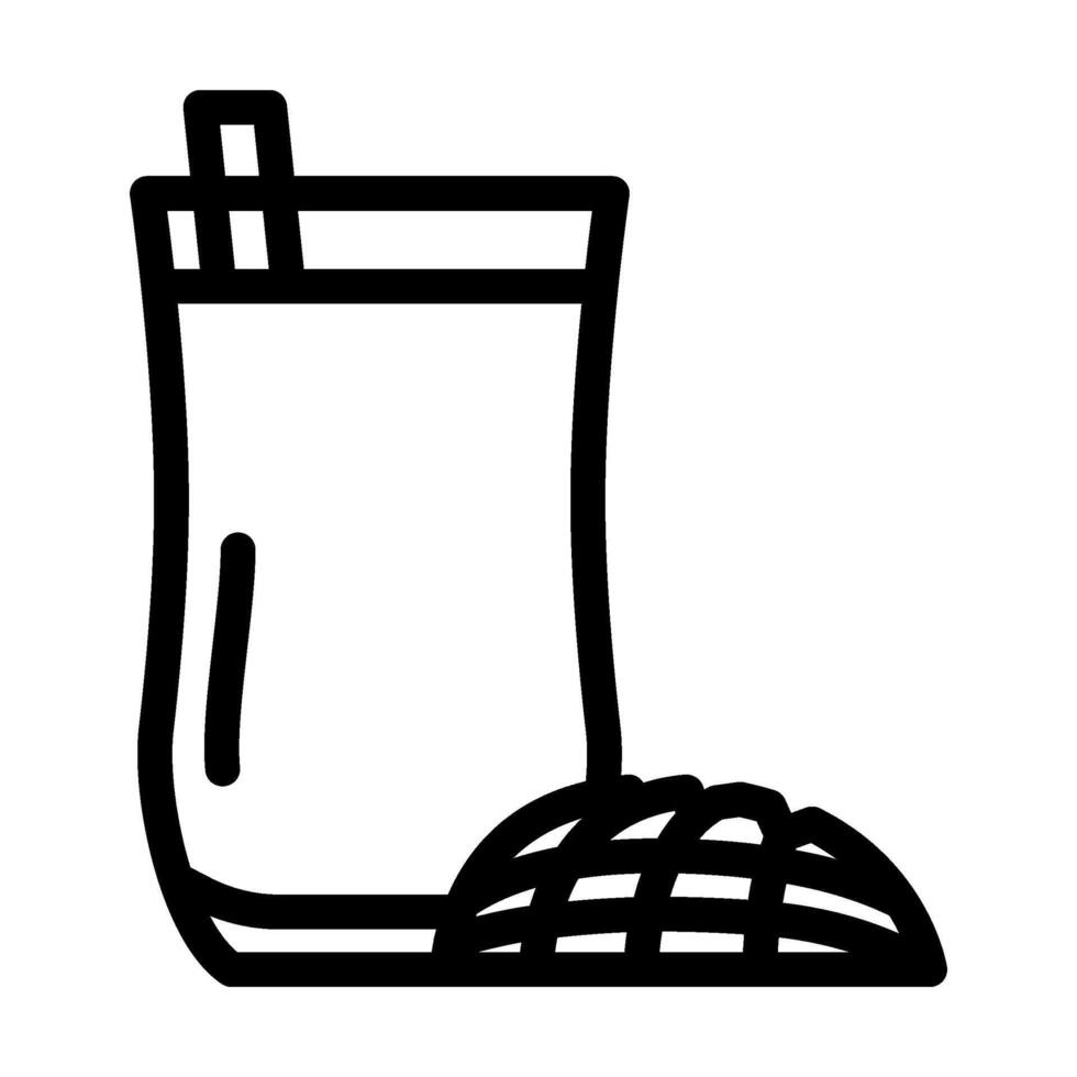 Mango Lassi indisch Küche Linie Symbol Illustration vektor