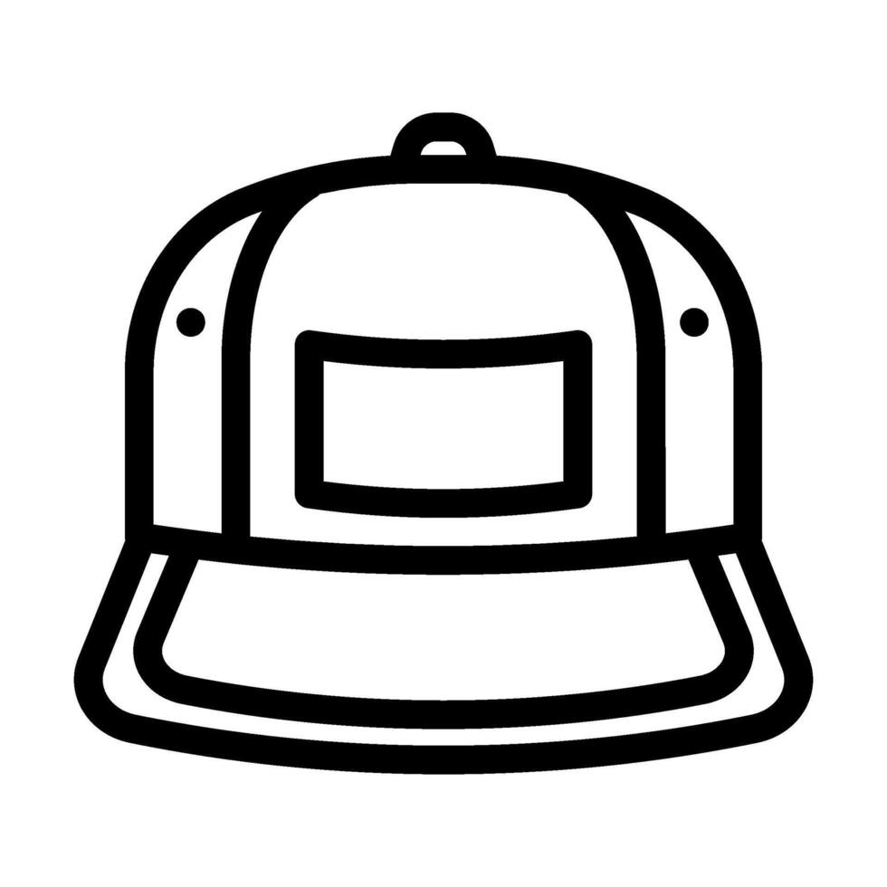 Baseball Deckel Strassenmode Stoff Mode Linie Symbol Illustration vektor