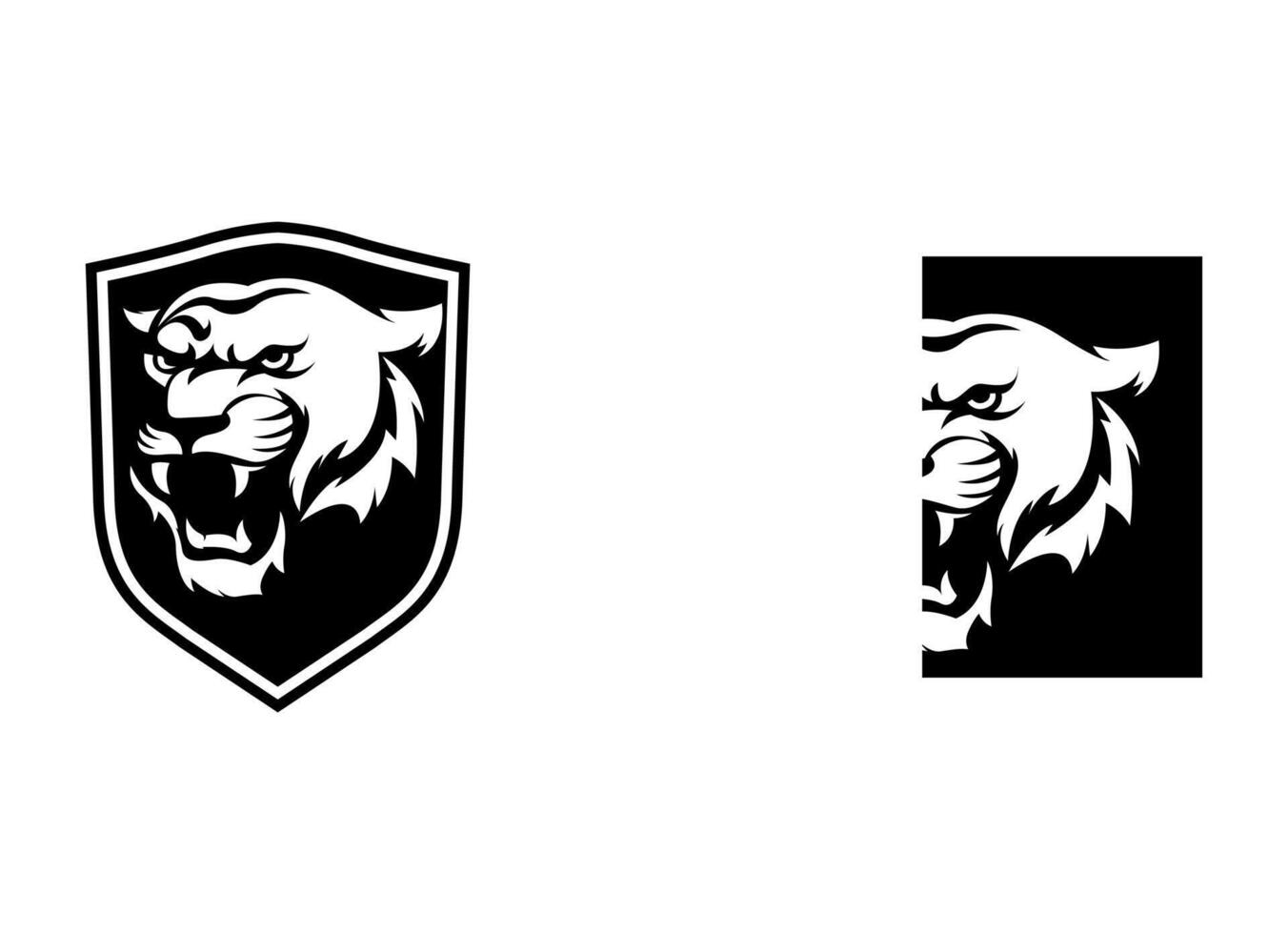 ein Bengalen Tiger Gesicht Kopf mit Reißzähne und Kung fu Chinesisch Beschriftung zum Kung Fu Verein kriegerisch Clan Logo Design vektor