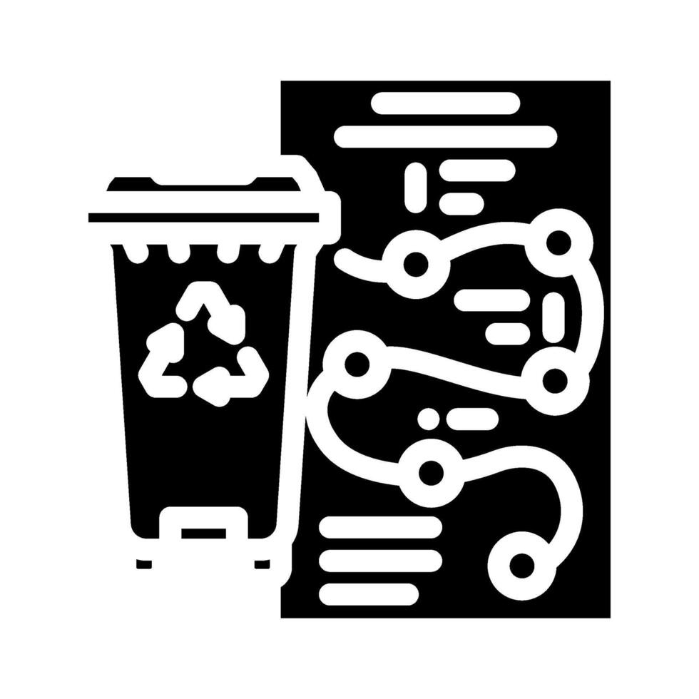 Abfall Verwaltung Abfall Sortierung Glyphe Symbol Illustration vektor