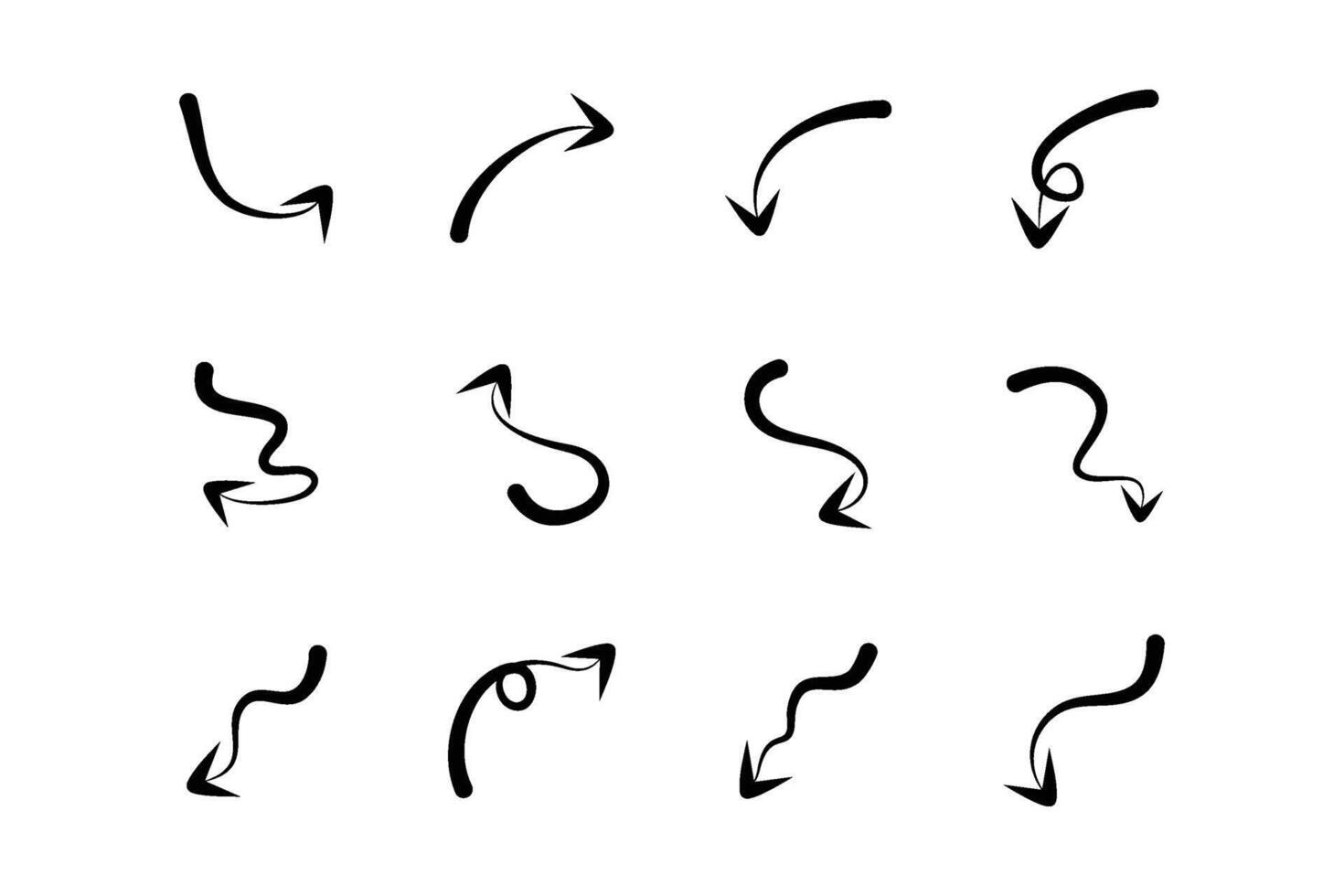 Pfeile Richtung Zeichen Piktogramm Symbol visuell Illustration einstellen vektor