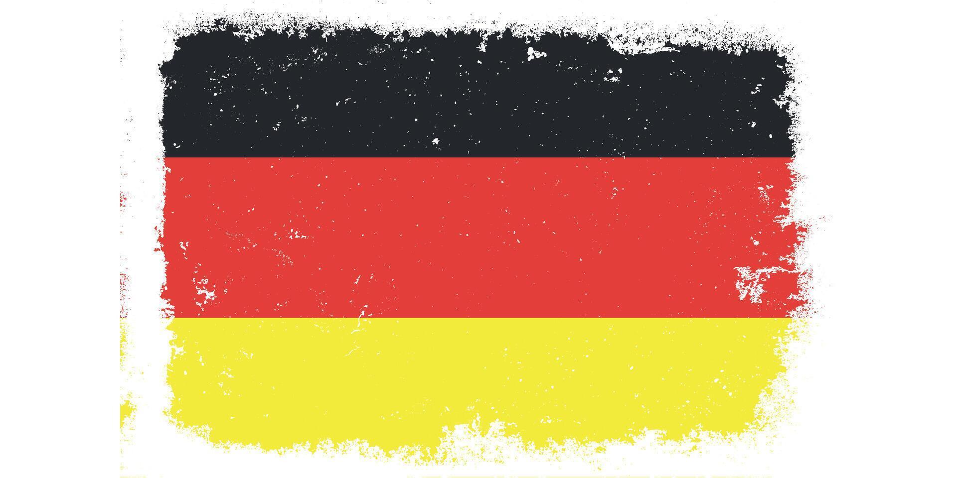 årgång platt design grunge Tyskland flagga bakgrund vektor