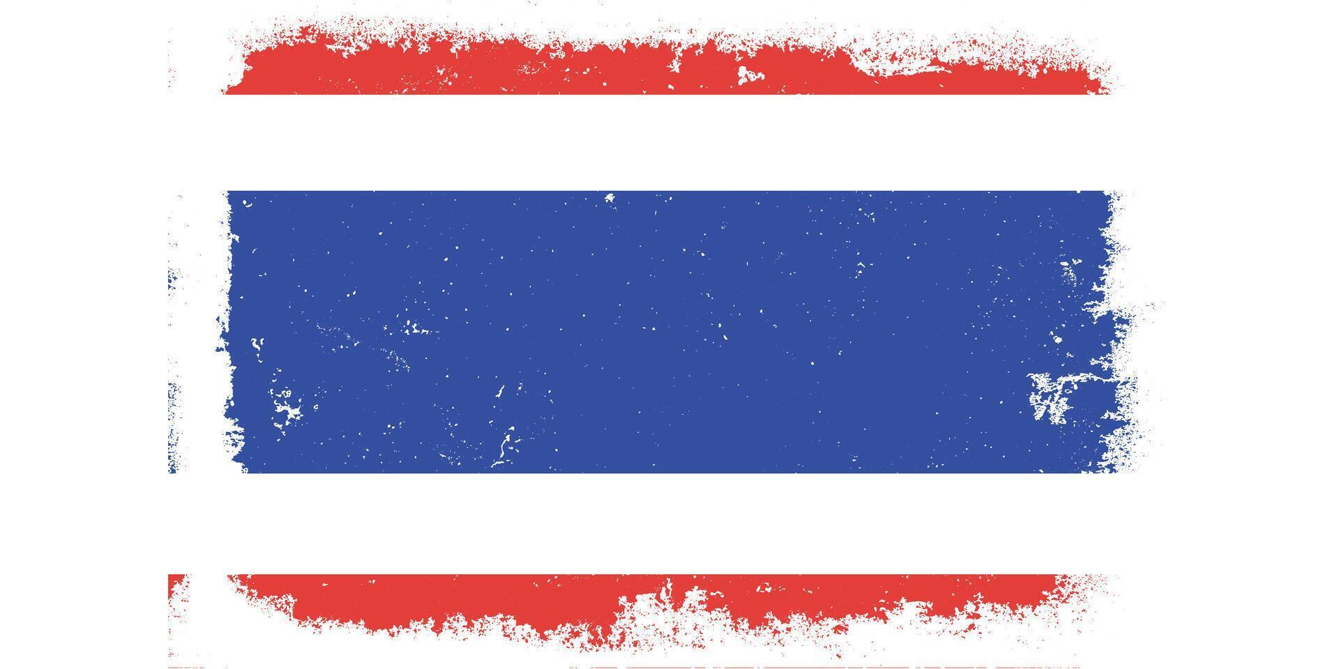 eben Design Grunge Thailand Flagge Hintergrund vektor