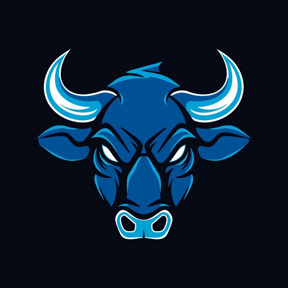 de silhuett av en buffel huvud är lämplig för ett logotyp vektor