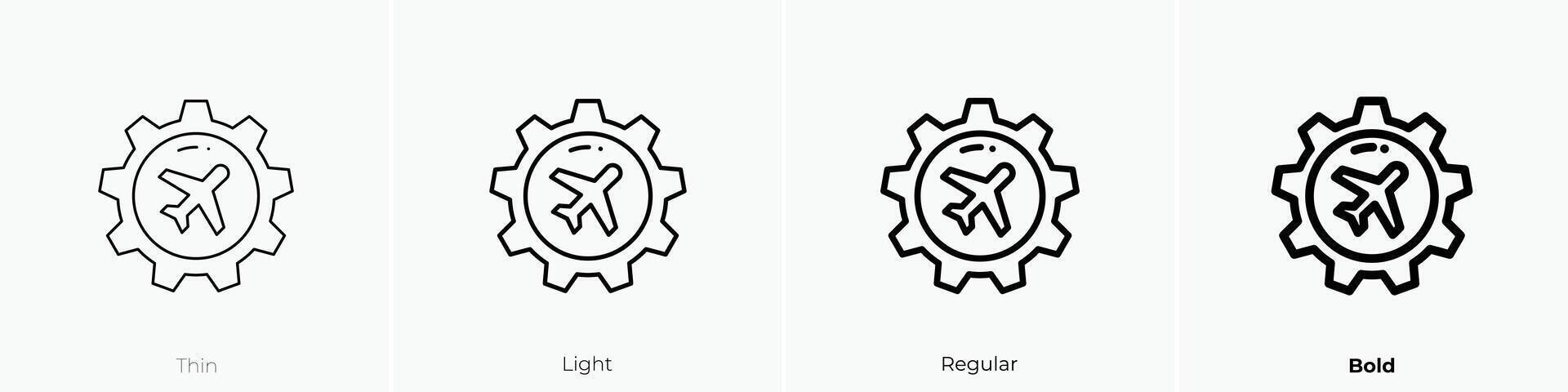 underhåll ikon. tunn, ljus, regelbunden och djärv stil design isolerat på vit bakgrund vektor