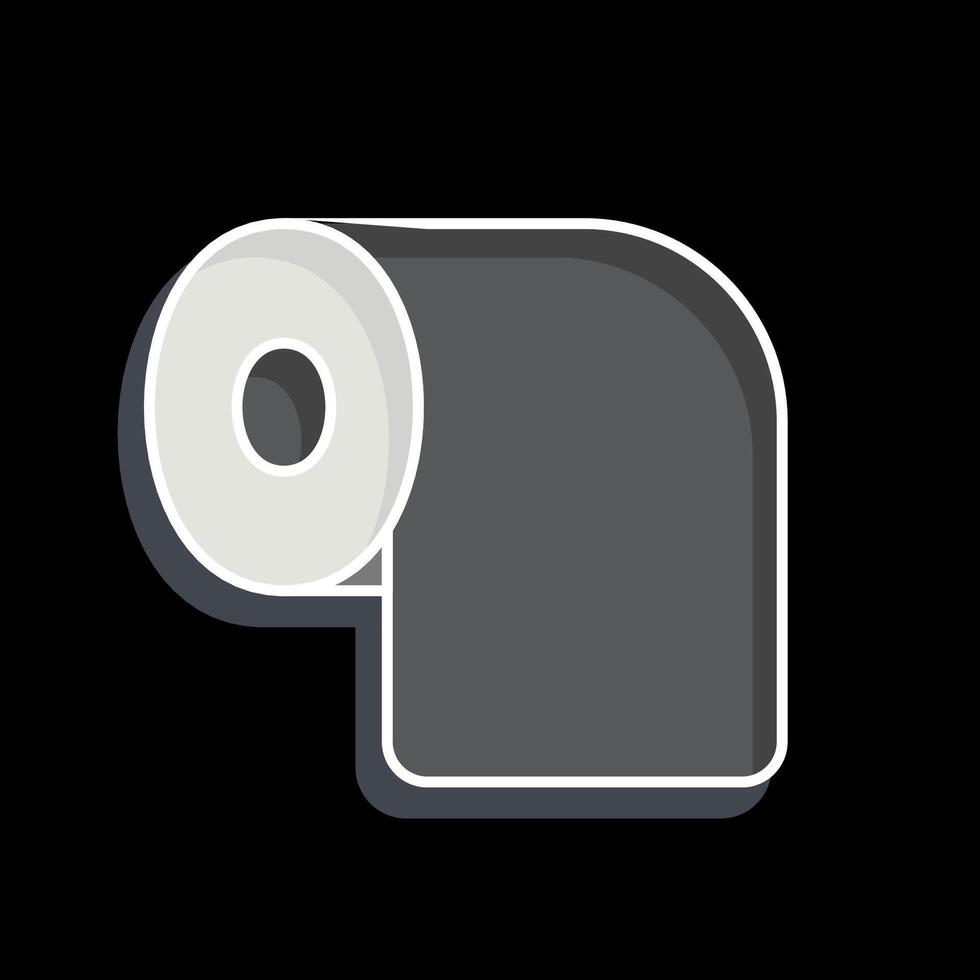 ikon toalett papper. relaterad till hygien symbol. glansig stil. enkel design illustration vektor