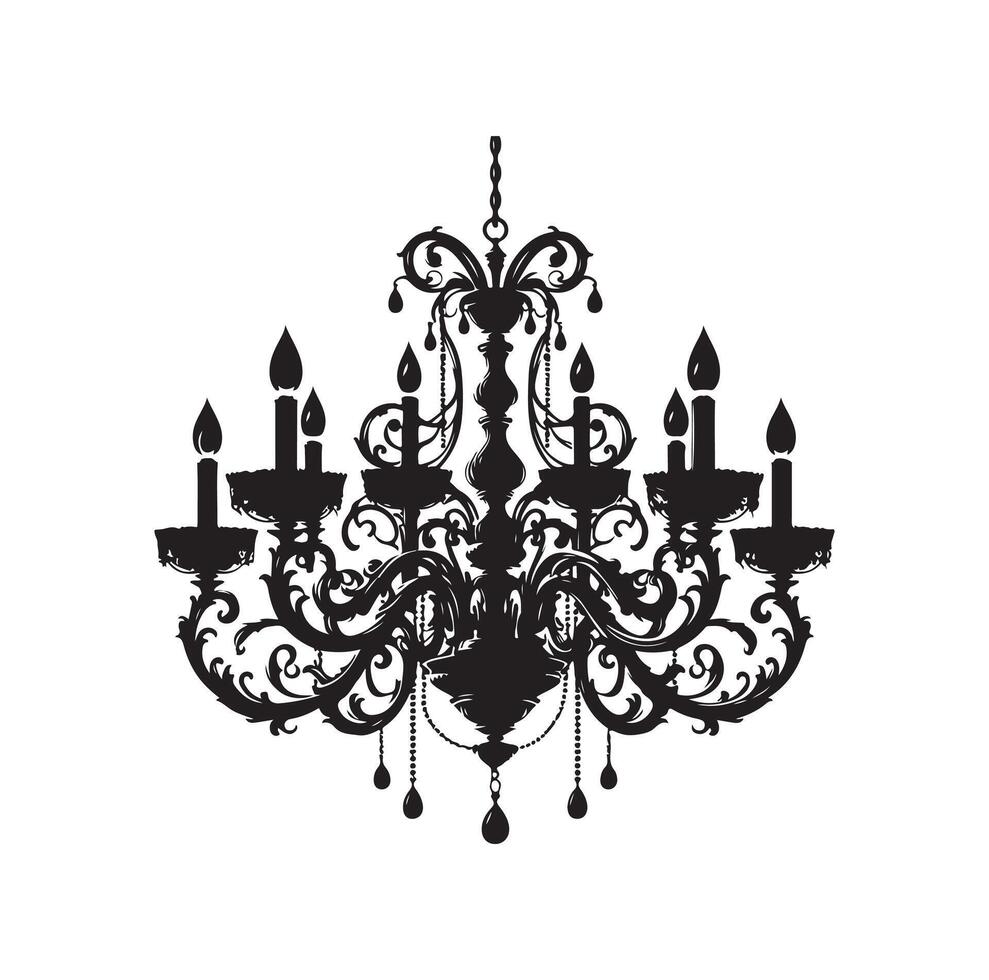Leuchter Illustration Symbol Silhouette Stil vektor