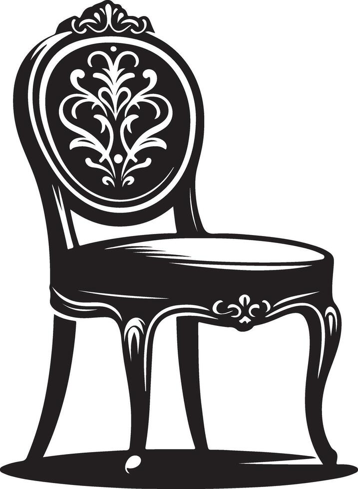 Stuhl Silhouette Königtum, schwarz Farbe Silhouette vektor