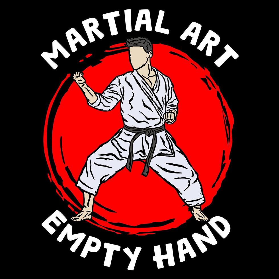 karate silhuett logotyp ikon vektor