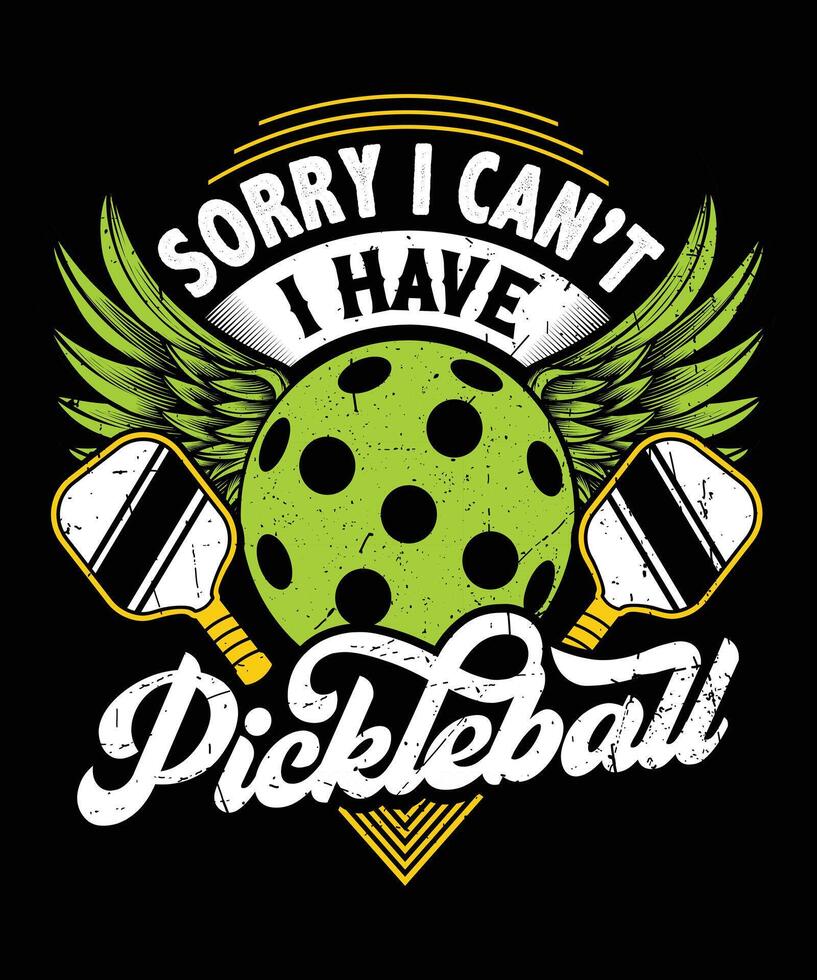 Es tut uns leid ich kippen ich haben Pickleball Shirt, komisch Pickleball T-Shirt Design vektor