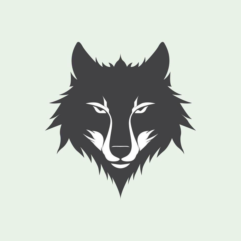 minimalistisch Wölfe Logo Illustration vektor