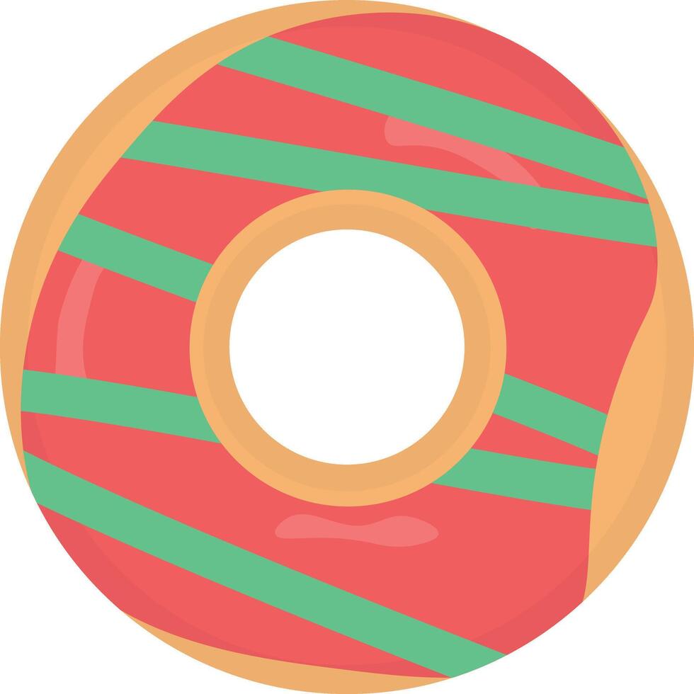 Süss Donuts Illustration. köstlich Snack. mit Schokolade, Macha, und Rosa glasiert Snack auf Weiß Hintergrund. vektor