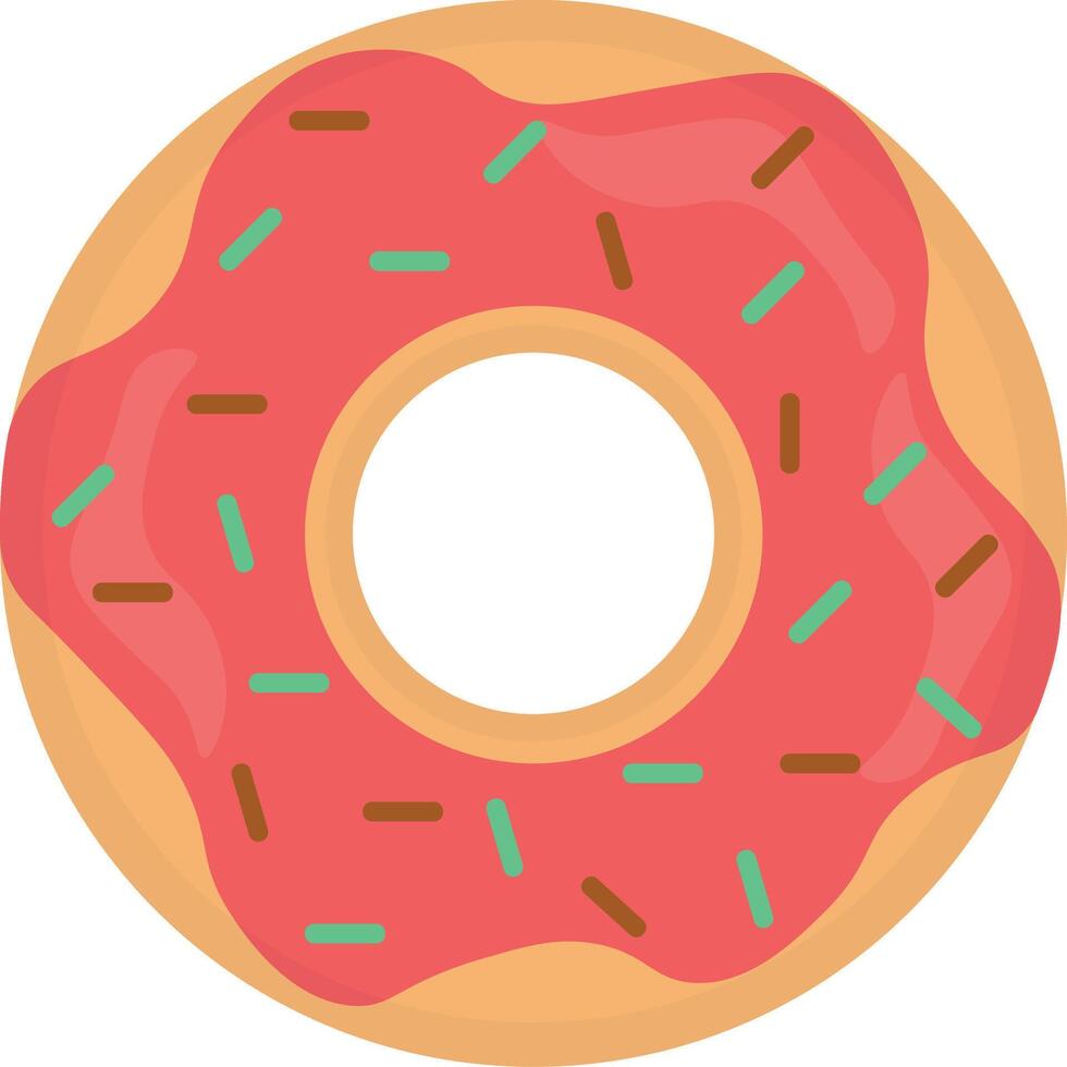 Süss Donuts Illustration. köstlich Snack. mit Schokolade, Macha, und Rosa glasiert Snack auf Weiß Hintergrund. vektor