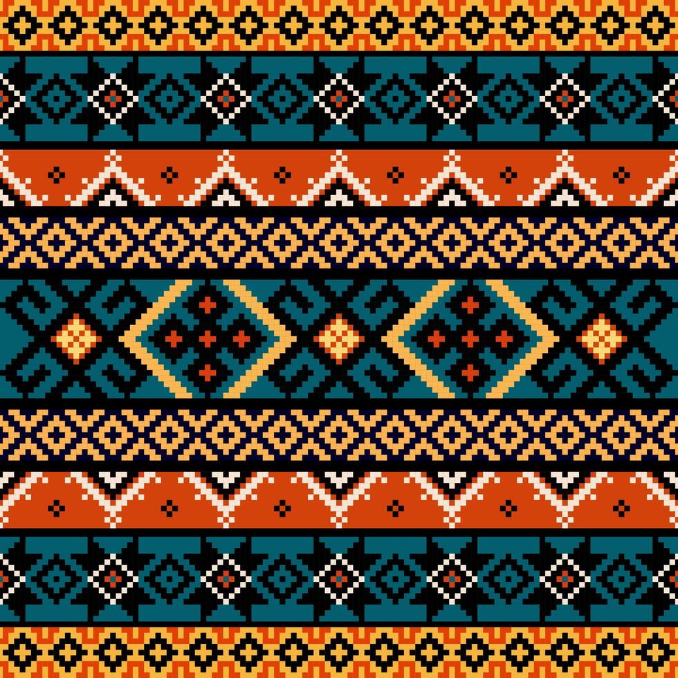 geometrisch ethnisch Muster ,einheimisch Stammes- traditionell Rand Dekoration zum Hintergrund, Hintergrund, Illustration, Textil, Stoff, Kleidung , Batik, Teppich, Stickerei. vektor