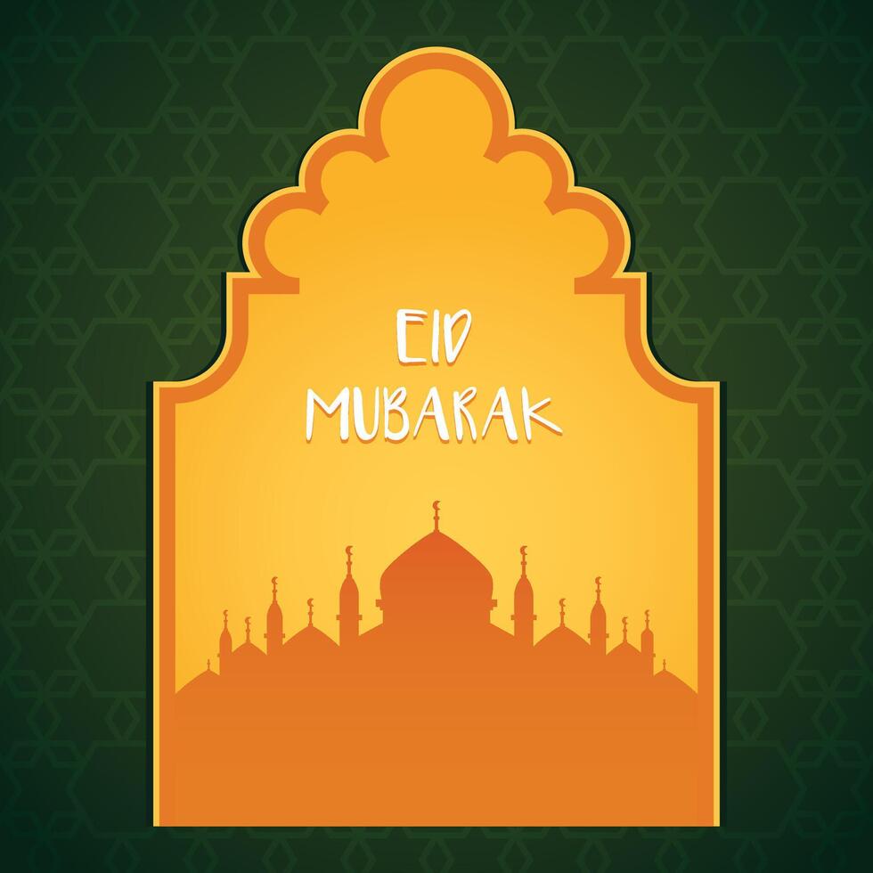 eid Mubarak Design Hintergrund ist ein schön Illustration Das können Sein benutzt zum Erstellen Gruß Karten, Poster, und Banner zu feiern das Gelegenheit. vektor