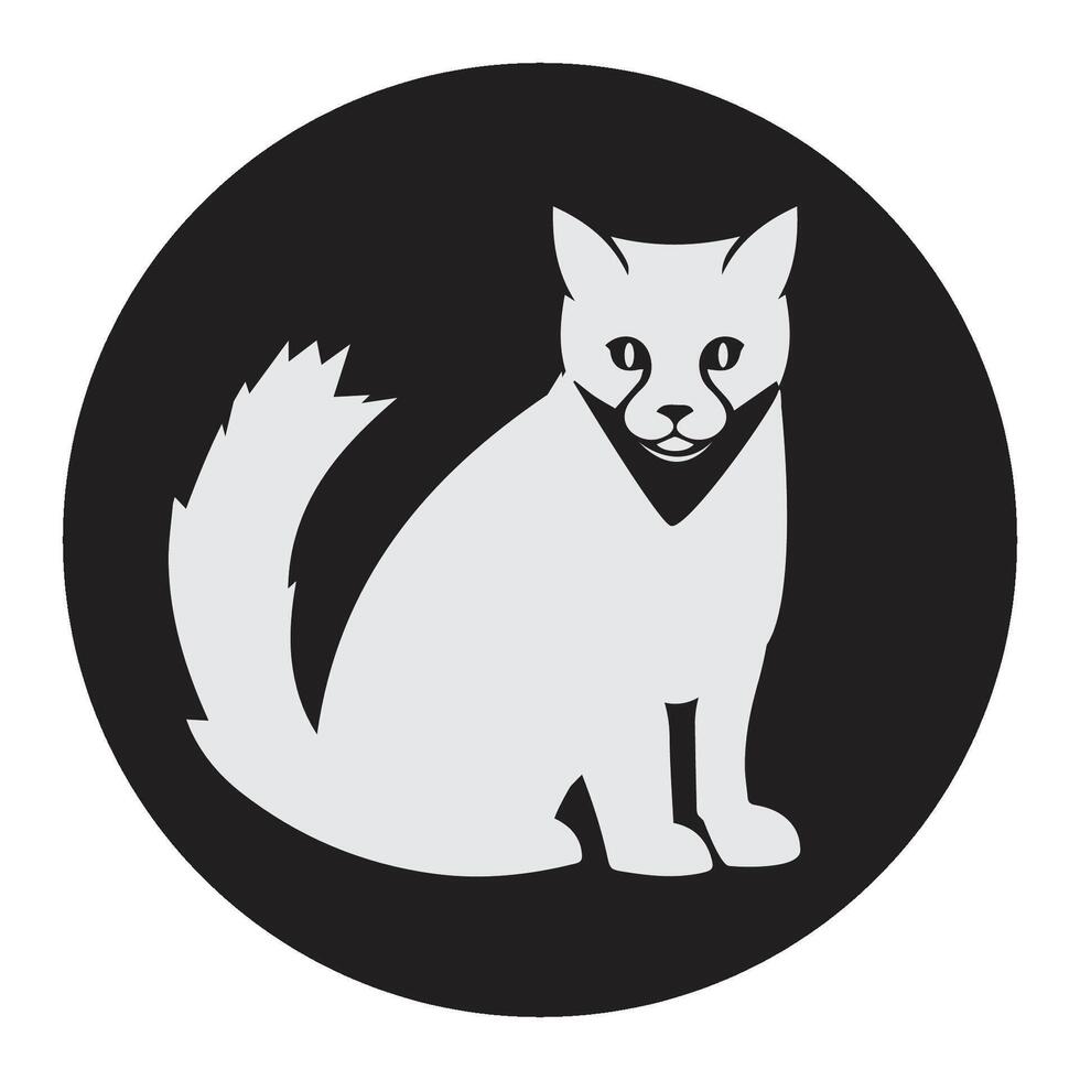 minimalistisch modern Katze Logo. knifflig Katze Symbol. einfach Katze Symbol. vektor