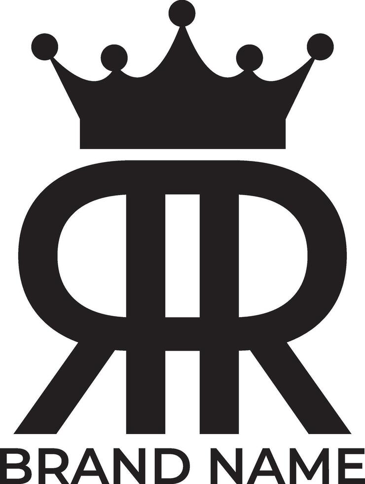 rr, rar Alphabet Krone Illustration vektor