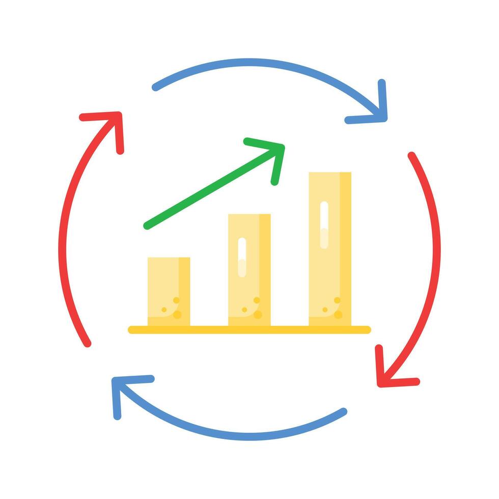 försiktigt tillverkad ikon av bar Diagram i trendig stil, premie design vektor